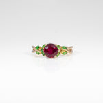 14K yellow gold madagascar ruby ring