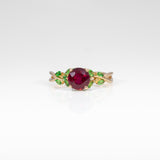 14K yellow gold madagascar ruby ring