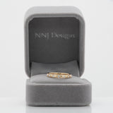 Minimalist Diamond Band in Solid 14K Gold – Star Set Round Diamonds Modern Elegant Fine Jewelry Ring