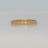 Purple Sapphire Band in Solid 14K Gold - Minimalist Round Sapphire Fine Jewelry Stackable Ring