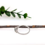 AJR060 - 5.5X4mm - 14K White Gold -  Oval