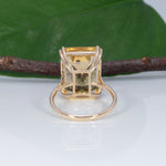 14K yellow gold citrine ring