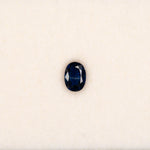 0.78 carat natural blue sapphire, oval 6.3x4.6mm loose gemstone