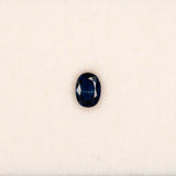 0.78 carat natural blue sapphire, oval 6.3x4.6mm loose gemstone
