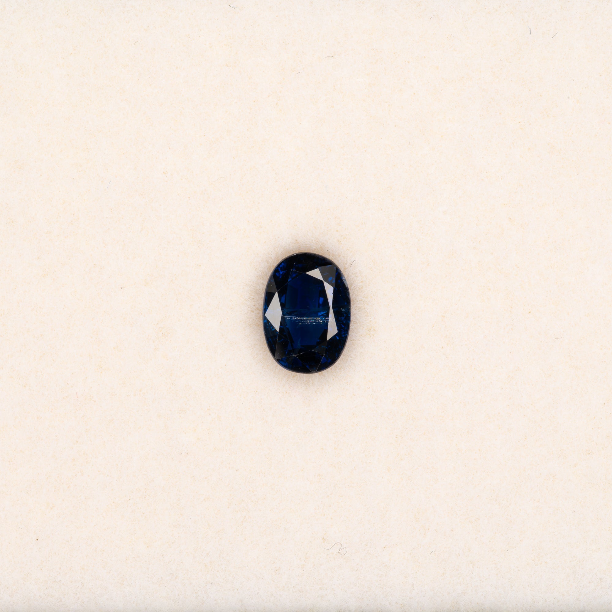 0.78 carat natural blue sapphire, oval 6.3x4.6mm loose gemstone