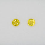 0.66 carat natural yellow sapphire, round 5mm loose yellow gemstone