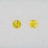 0.66 carat natural yellow sapphire, round 5mm loose yellow gemstone