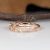 14K rose gold diamond band