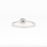 Eleanora Alexandrite Ring with Natural Diamonds Accents: Solid 14k White Gold, Oval 5x4mm