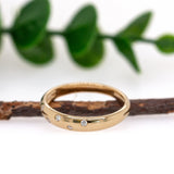 14K Yellow Gold Natural Diamond Women's Wedding Band