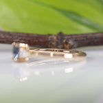14K yellow gold montana sapphire ring