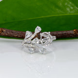 14K white gold lab diamond semi-mount ring setting