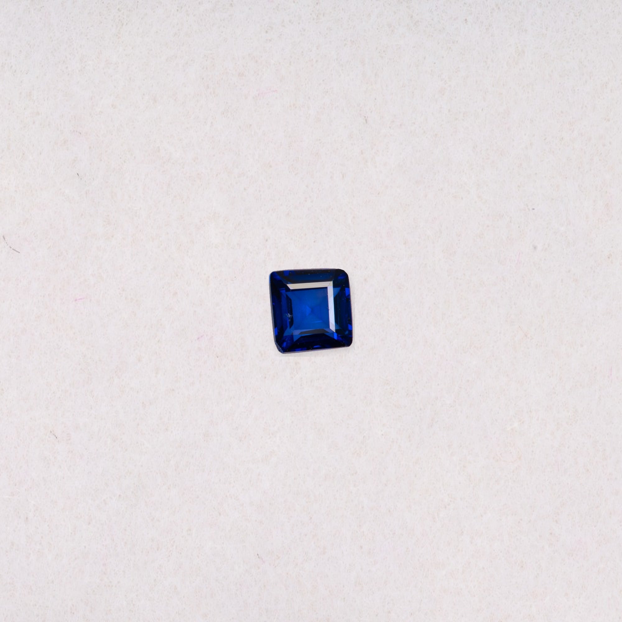 0.46 carat natural blue sapphire, princess 4.3mm Ceylon loose gemstone