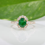 14K Yellow Gold Tsavorite Ring