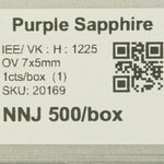 1.00 carat natural AAA grade purple sapphire oval 7x5mm loose gemstone – view 2