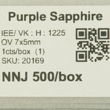 1.00 carat natural AAA grade purple sapphire oval 7x5mm loose gemstone – view 2