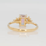 Watermelon Tourmaline Ring with Natural Diamond Accents in Solid 14K Gold – 7x4.5mm Elegant Gemstone Statement Ring for Engagement