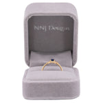 14K yellow gold Ceylon blue sapphire ring with diamond accents