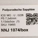 1.13 carat natural padparadscha sapphire pear 7.3x6mm loose gemstone – view 2