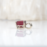 2.4 Ct Natural Madagascar Ruby Pendant – Cushion Cut 7mm Solitaire Necklace in Solid 14K Gold Fine Gemstone Jewelry