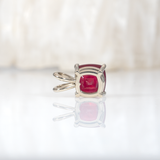 2.4 Ct Natural Madagascar Ruby Pendant – Cushion Cut 7mm Solitaire Necklace in Solid 14K Gold Fine Gemstone Jewelry