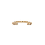 14K yellow gold diamond open stacking band ring