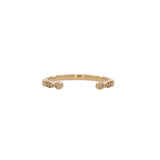 14K yellow gold diamond open stacking band ring