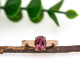 Kate 14K Rose Gold Pink Tourmaline Solitaire Ring | OV 8x6mm