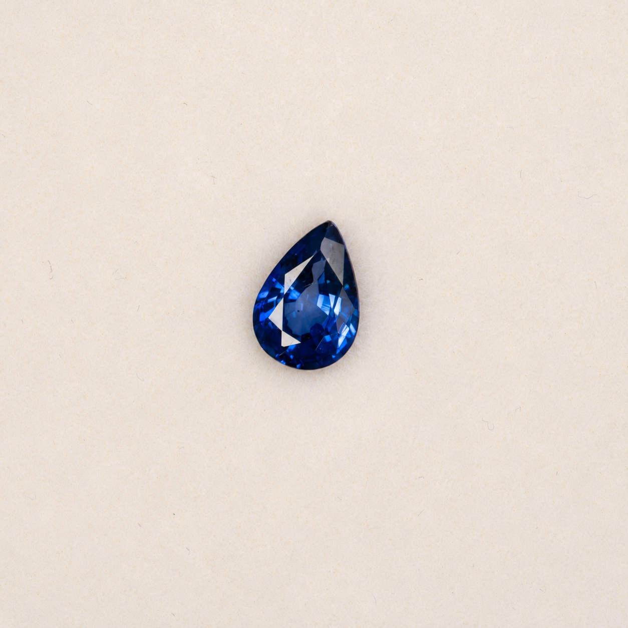0.81 carat natural blue sapphire, pear 7.1x5mm Ceylon loose gemstone