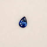 0.81 carat natural blue sapphire, pear 7.1x5mm Ceylon loose gemstone