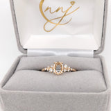 The Bubbly Bride Stunning Engagement Ring Design in 14K Solid Gold | Oval 6x4 7x5 8x6 Customizable