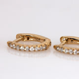 14K Gold Everyday Wear Huggies Hoop Earrings for Women and Girls