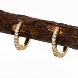 14K Gold Everyday Wear Huggies Hoop Earrings for Women and Girls