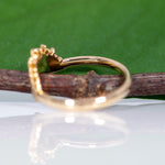 18K yellow gold crown stackable band ring