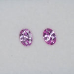 0.845 carat natural pink sapphire, oval 7.2x5.3mm loose gemstone
