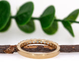 14K Solid Gold Peridot / Aquamarine Halfway Band | Round 2mm | Customizable