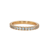 14K Solid Gold Peridot / Aquamarine Halfway Band | Round 2mm | Customizable