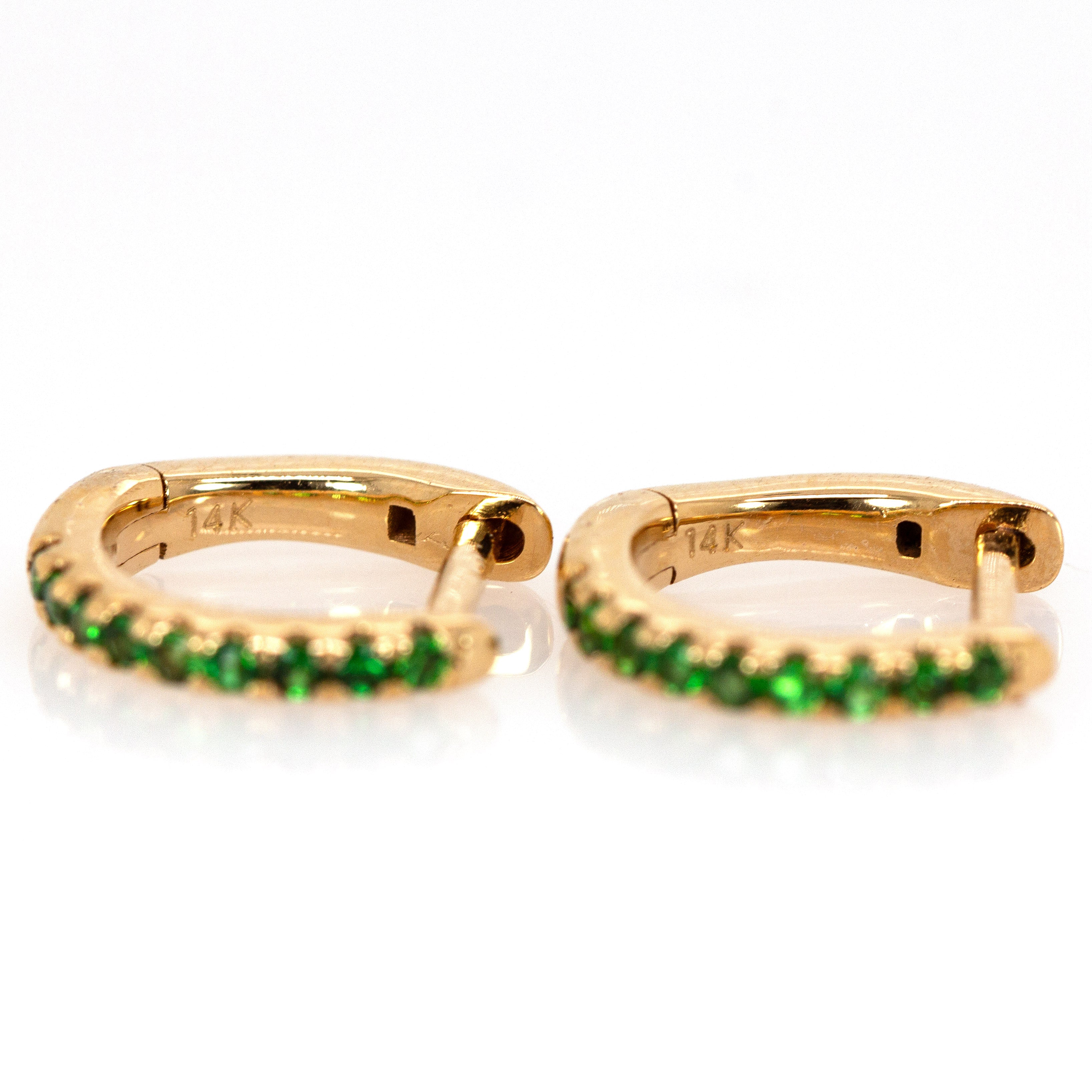 14K Gold Everyday Wear Huggies Hoop Earrings for Women and Girls
