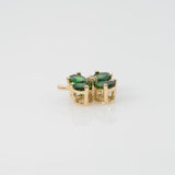 Elodie 1.1Ct Tsavorite Pendant with Earth Mined Diamond Accents: Solid 14K Gold, 5x4mm