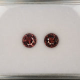 Natural Cambodian Red Zircon Round Shape 6.75mm 2.13ct Loose Gemstone