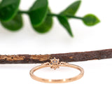 Eva 14K Rose Gold Ceylon Sapphire and Natural Diamonds Ring | RD 4mm