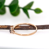 Eva 14K Rose Gold Ceylon Sapphire and Natural Diamonds Ring | RD 4mm