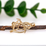 Alinda 14K Gold Ring Mount for Women | Trillion 12mm