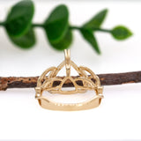 Alinda 14K Gold Ring Mount for Women | Trillion 12mm