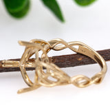 Alinda 14K Gold Ring Mount for Women | Trillion 12mm