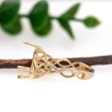 Alinda 14K Gold Ring Mount for Women | Trillion 12mm