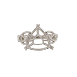 Alinda 14K Gold Ring Mount for Women | Trillion 12mm