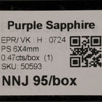 0.47 carat natural purple sapphire pear 6x4mm loose gemstone – view 3