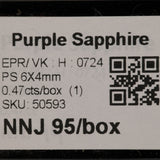 0.47 carat natural purple sapphire pear 6x4mm loose gemstone – view 3