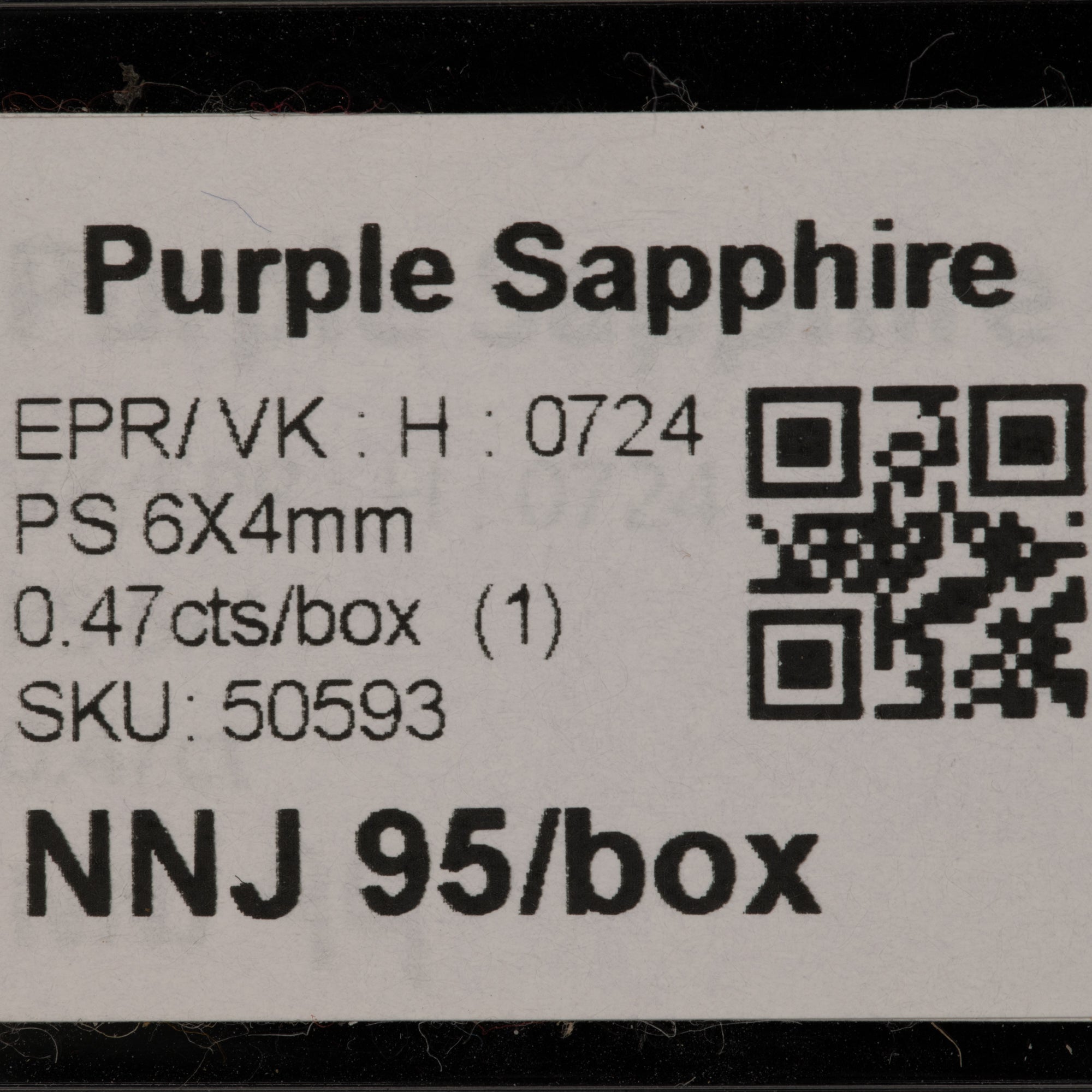 0.47 carat natural purple sapphire pear 6x4mm loose gemstone – view 3